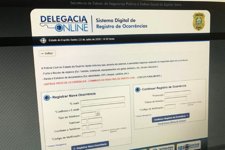 Delegacia Online é Opção Segura Para Registro De Ocorrências Durante A ...